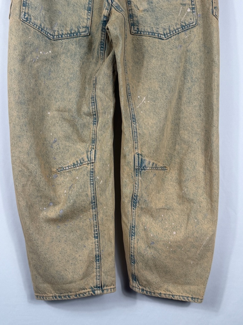 Free People Moxie Low Slung Pull-On Barrel Jeans Pants In Rodeo. Waist 30 inches - Picture 10 of 13
